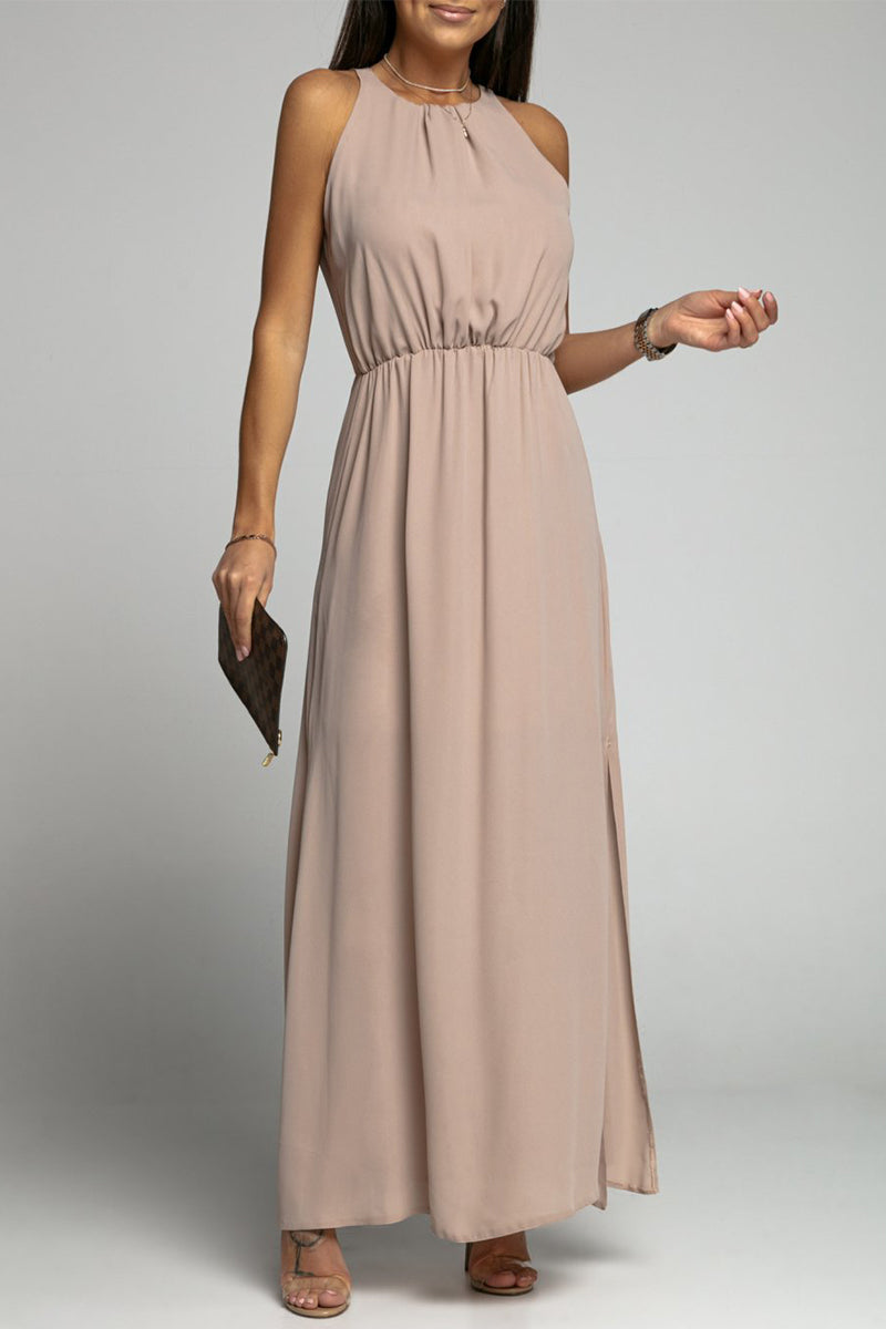 Francesca® | Casual Sleeveless Round Neck Long Dress