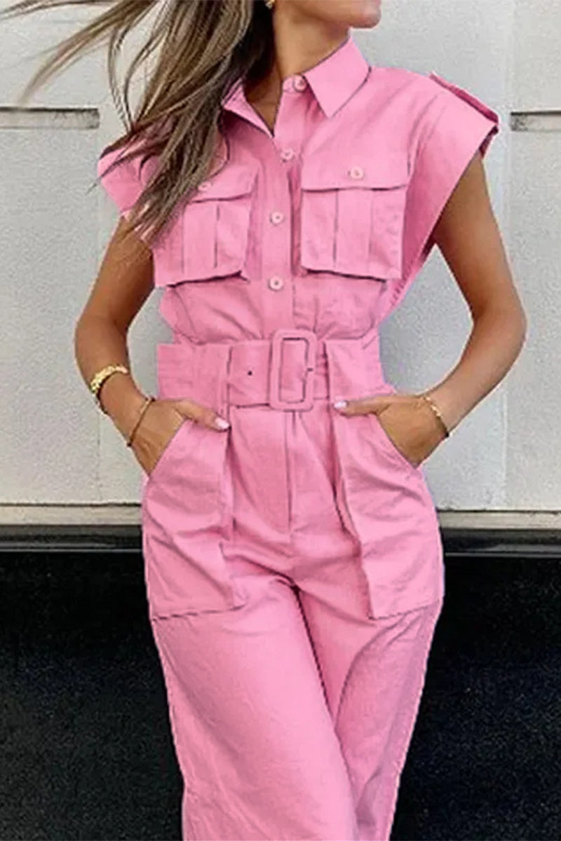 Josefina | Casual, straight overalls with a turn-down collar and fixed pocket