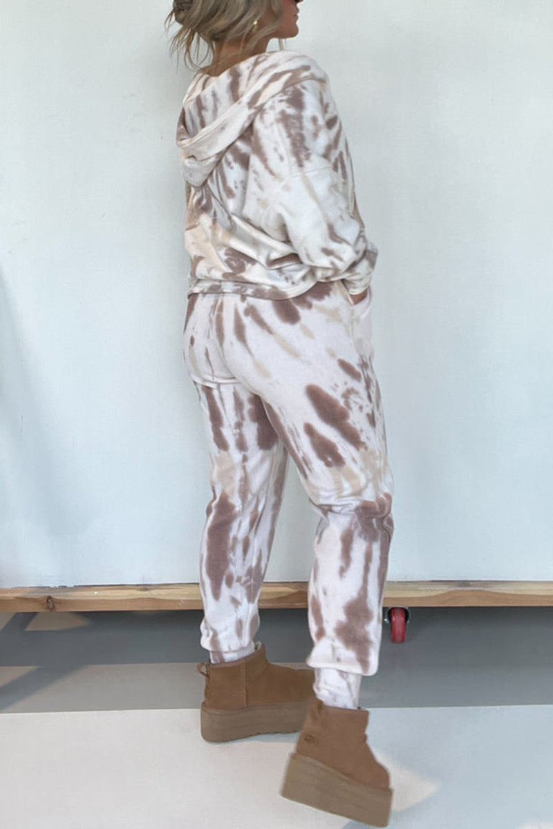 Karla | Casual, gradual change, drawstring, pocket, hooded collar, long sleeves, two-piece