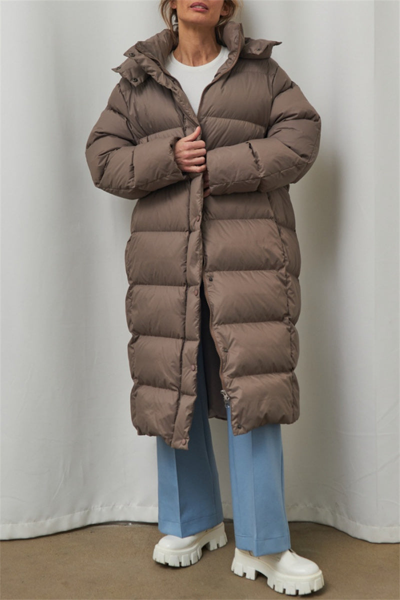 Casandra | Casual Outerwear with Hooded Collar and Solid Color Patches (3 Colors)