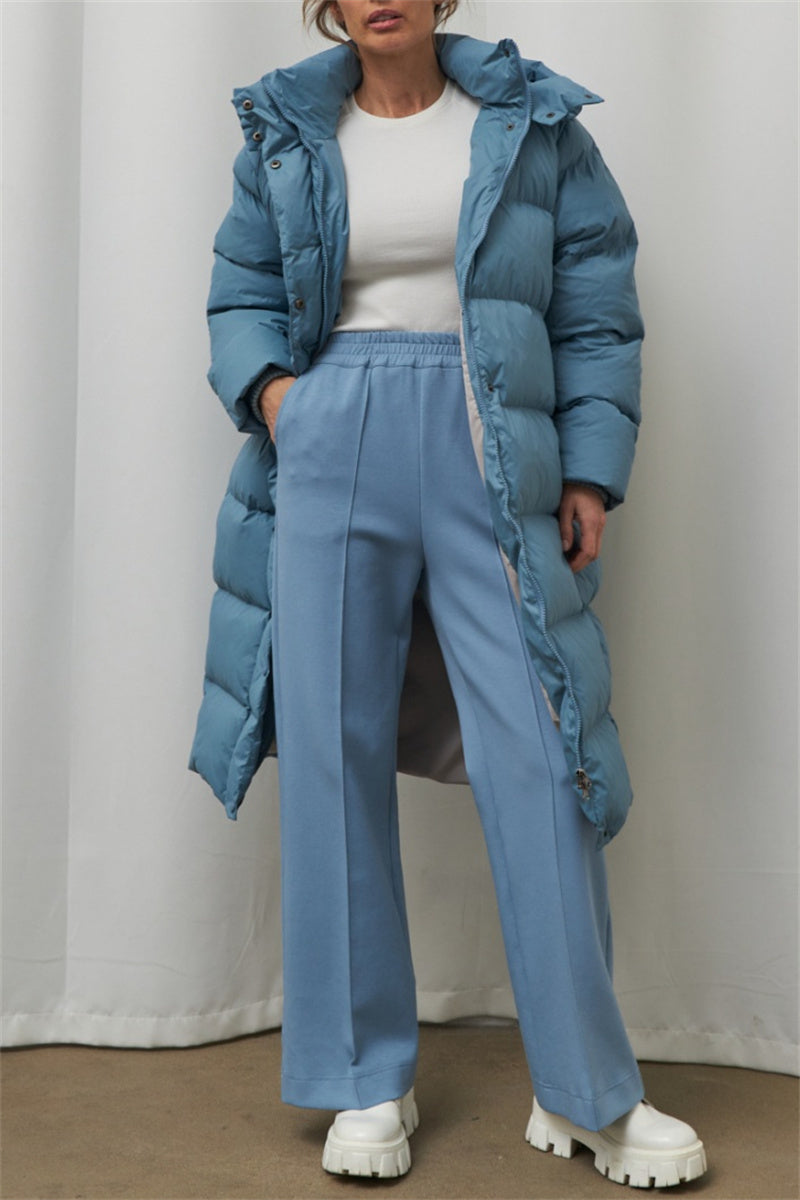 Casandra | Casual Outerwear with Hooded Collar and Solid Color Patches (3 Colors)