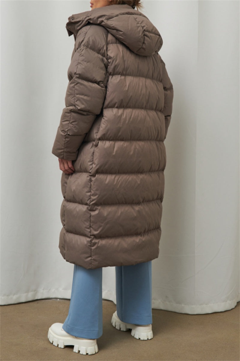 Casandra | Casual Outerwear with Hooded Collar and Solid Color Patches (3 Colors)