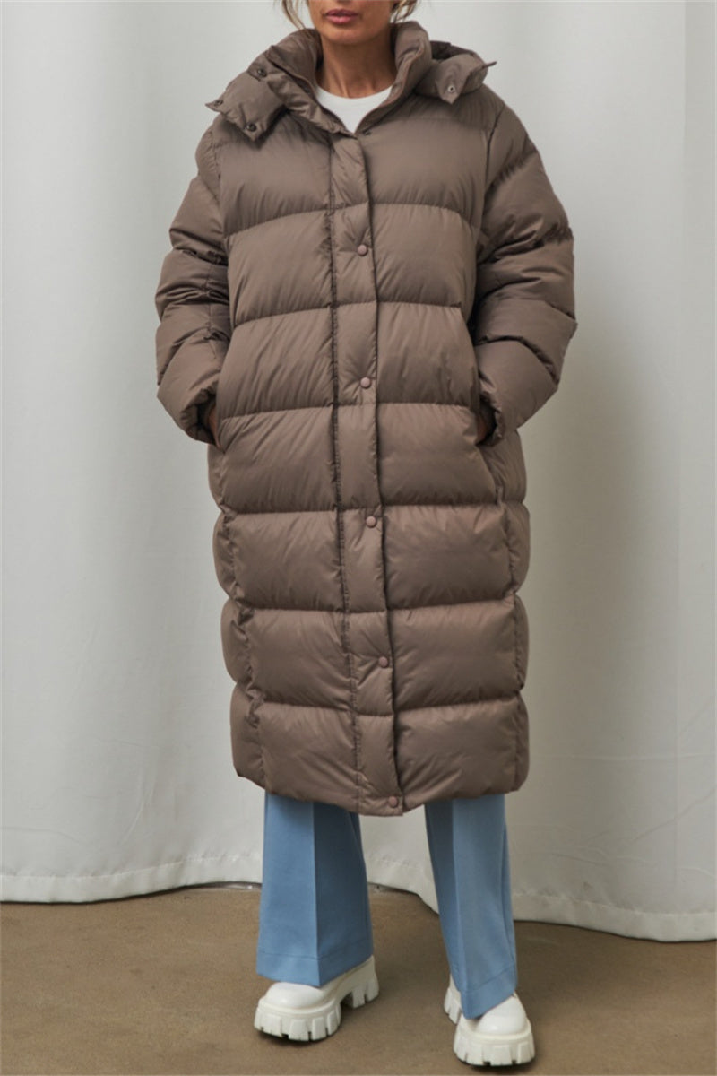 Casandra | Casual Outerwear with Hooded Collar and Solid Color Patches (3 Colors)