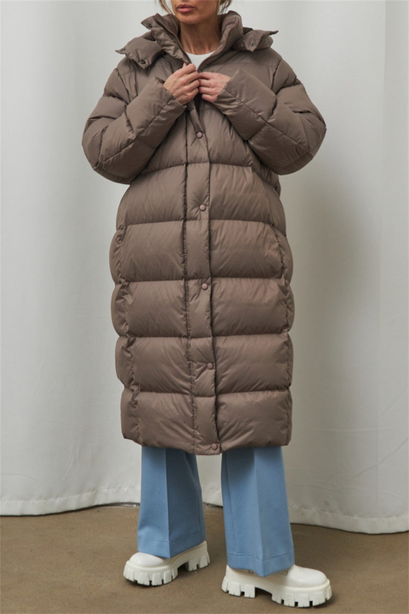 Casandra | Casual Outerwear with Hooded Collar and Solid Color Patches (3 Colors)