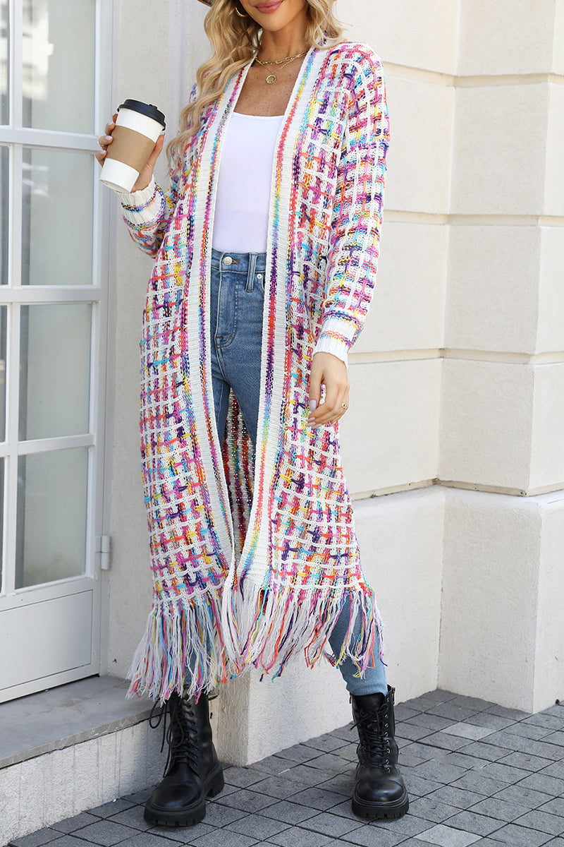 Rebeca | Cute elegant tassel cardigan collar tops