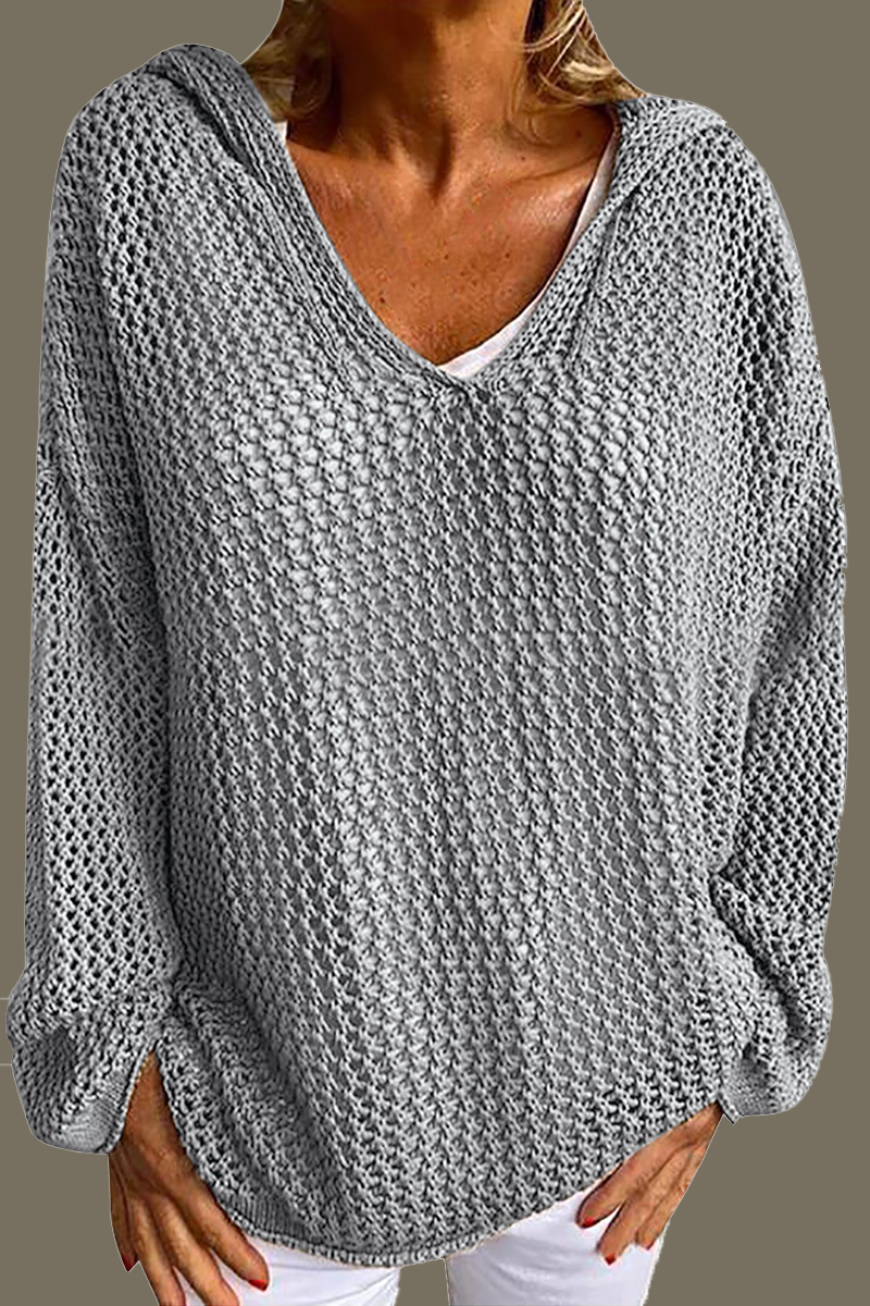 Astrid | Casual solid color hollow out hoodies for everyday wear