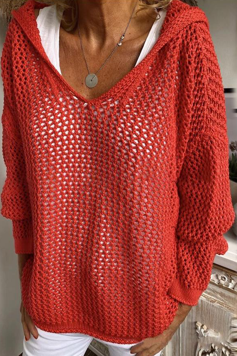 Astrid | Casual solid color hollow out hoodies for everyday wear