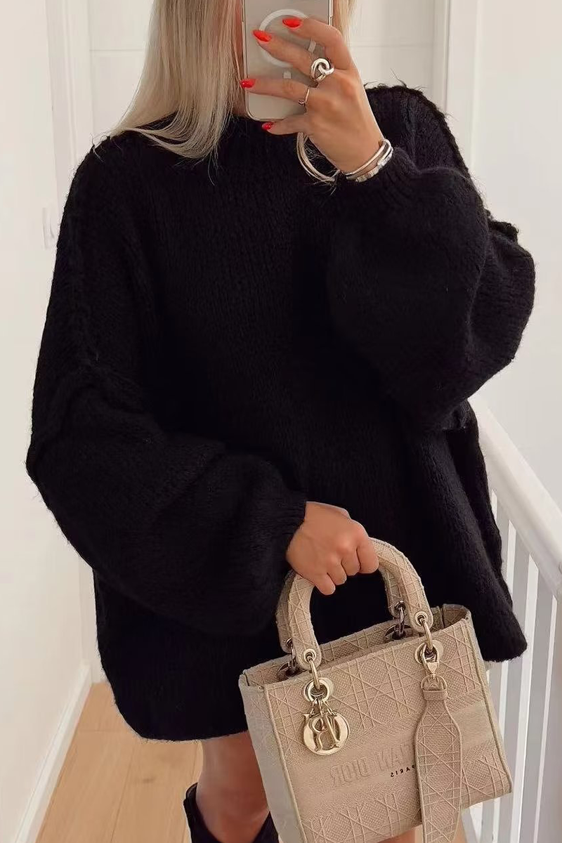 Barbara | Casual solid color O-neck sweaters for everyday wear