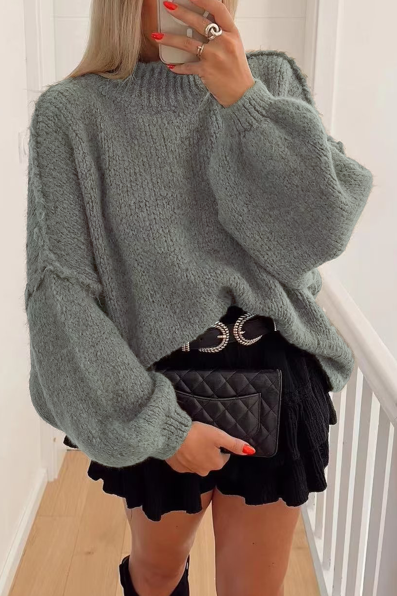 Barbara | Casual solid color O-neck sweaters for everyday wear