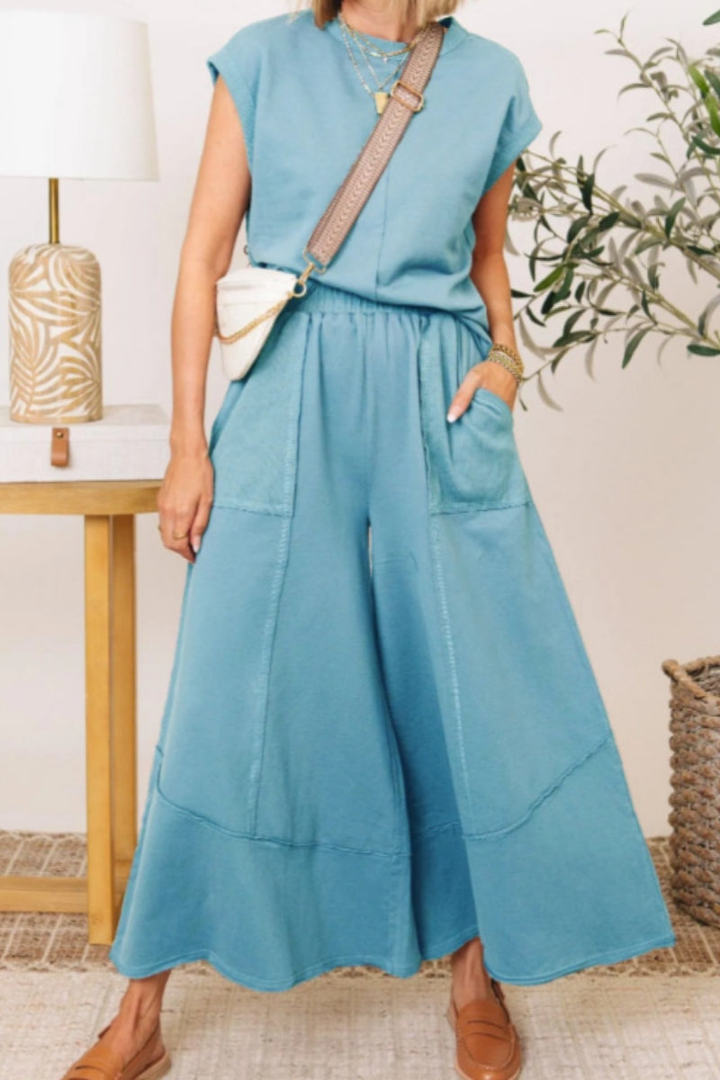Concepcion | Casual plain O-neck two-piece bag