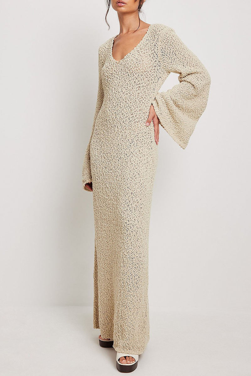Cornelia | Sexy solid color hollow out O-neck dresses