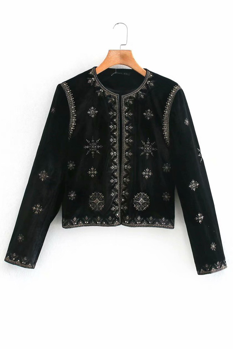 Connie | Casual O-neck floral embroidered outerwear