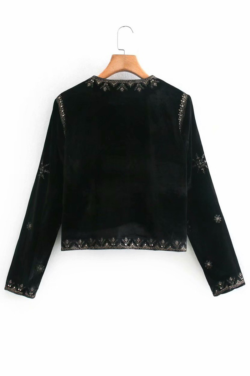 Connie | Casual O-neck floral embroidered outerwear