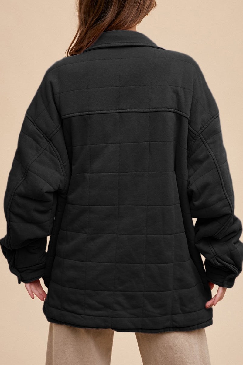 Danielle | Casual everyday outerwear with plain pocket buttons and turn-down collar