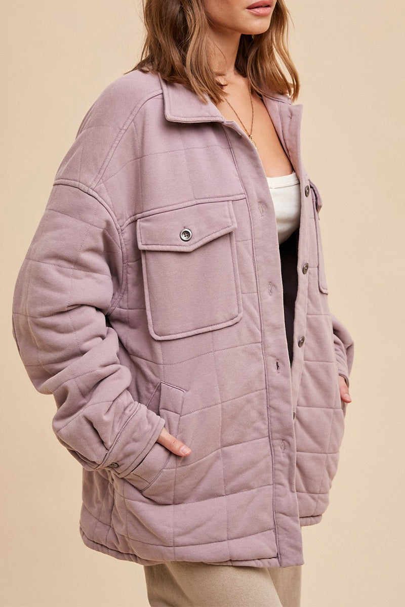 Danielle | Casual everyday outerwear with plain pocket buttons and turn-down collar