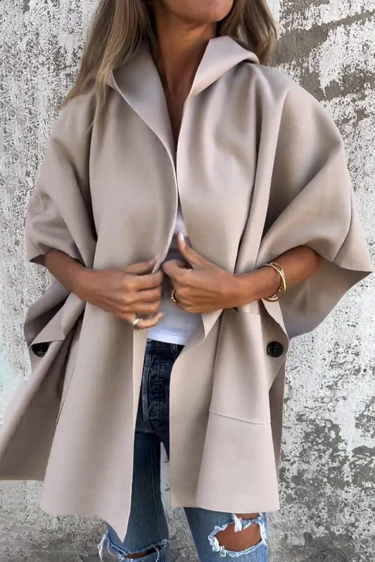 Diana | Casual solid color outerwear with pocket turn-down collar