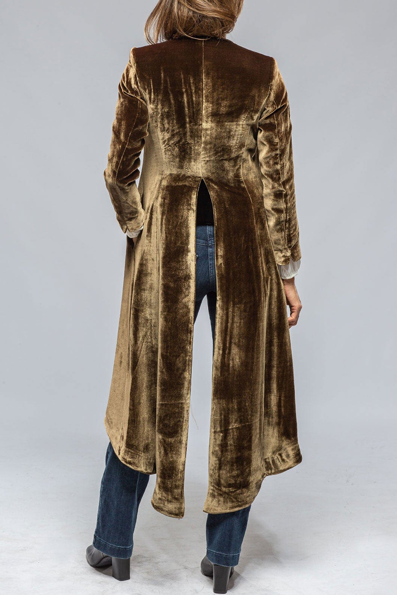 Eleonora | Casual street outerwear with plain pocket slit and V-neck
