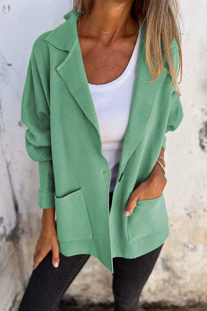 Eleanor | Casual outerwear with pocket turn-down collar for everyday wear