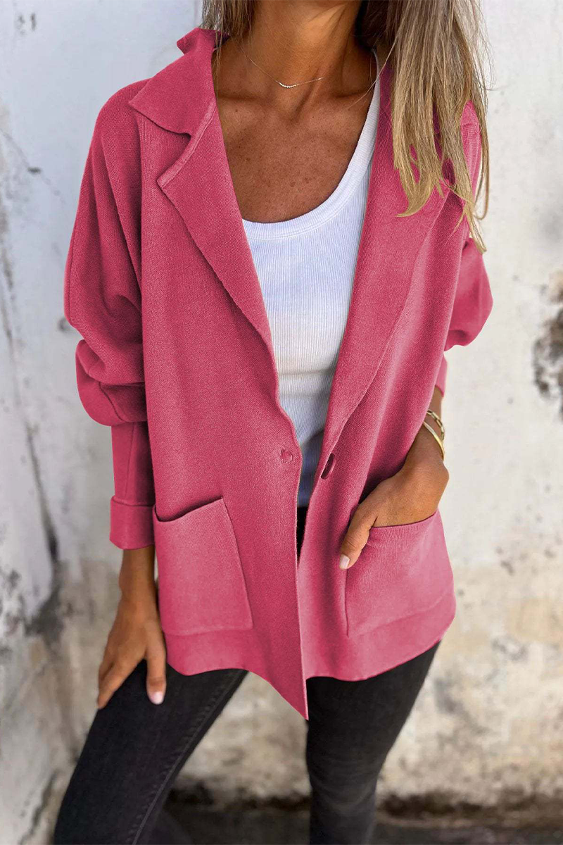 Eleanor | Casual outerwear with pocket turn-down collar for everyday wear