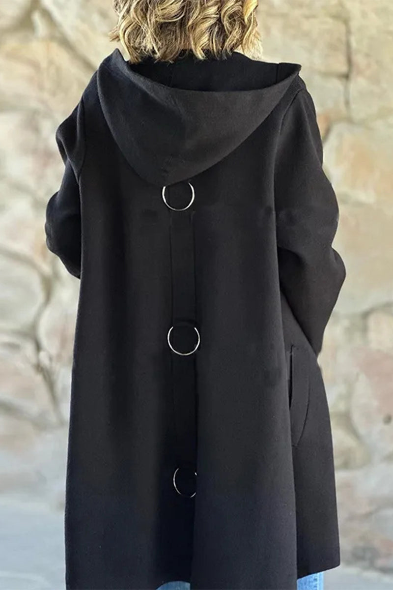 Ella | Casual, daily outerwear with pocket buttons and hood