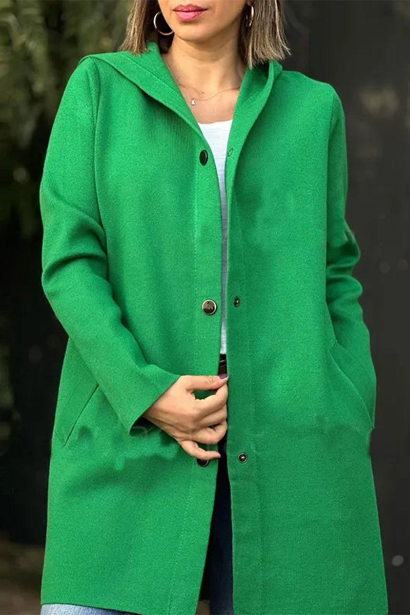 Ella | Casual, daily outerwear with pocket buttons and hood