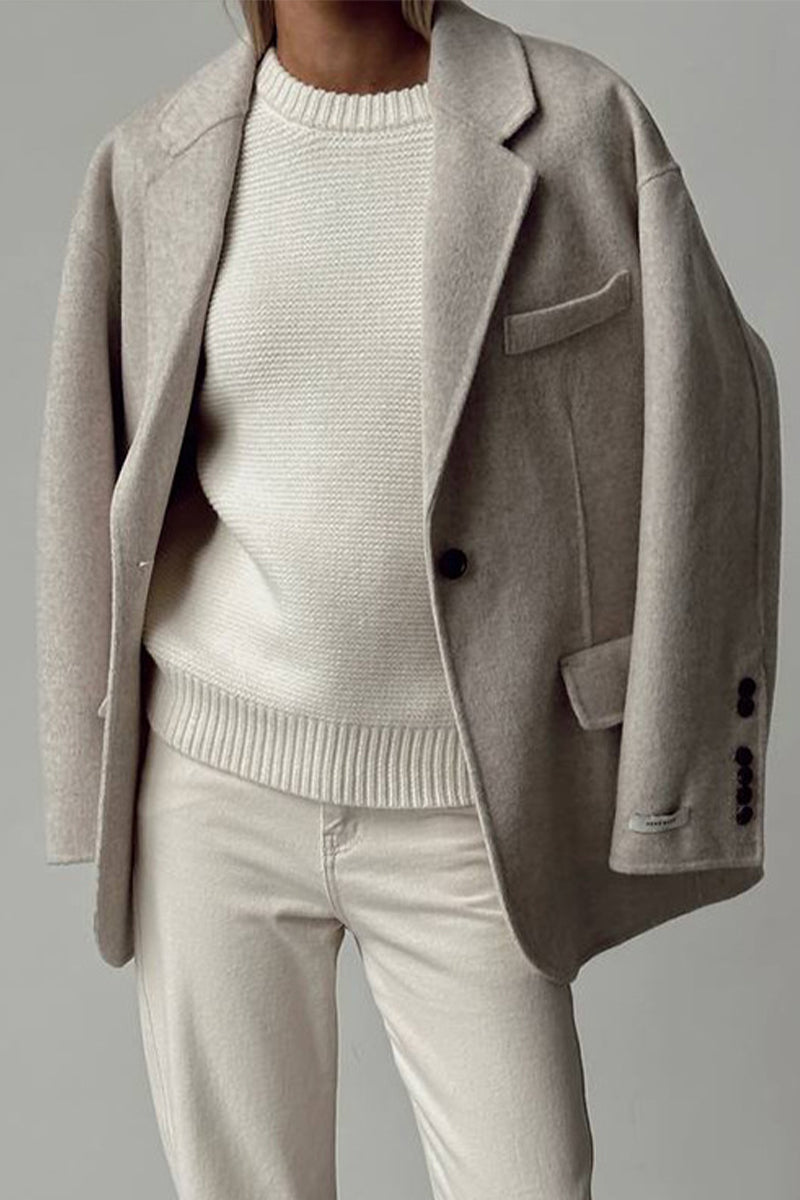 Encarna | Casual solid color O-neck sweaters for everyday wear