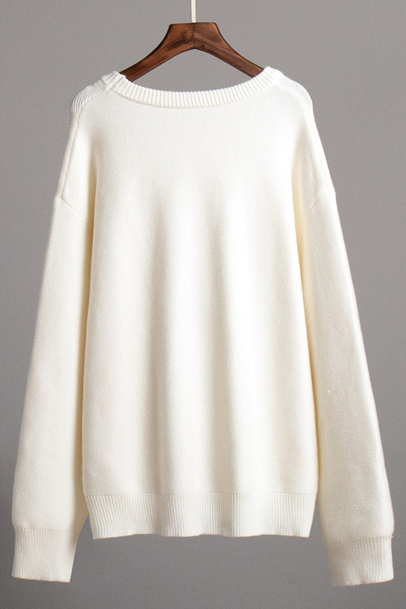 Encarna | Casual solid color O-neck sweaters for everyday wear