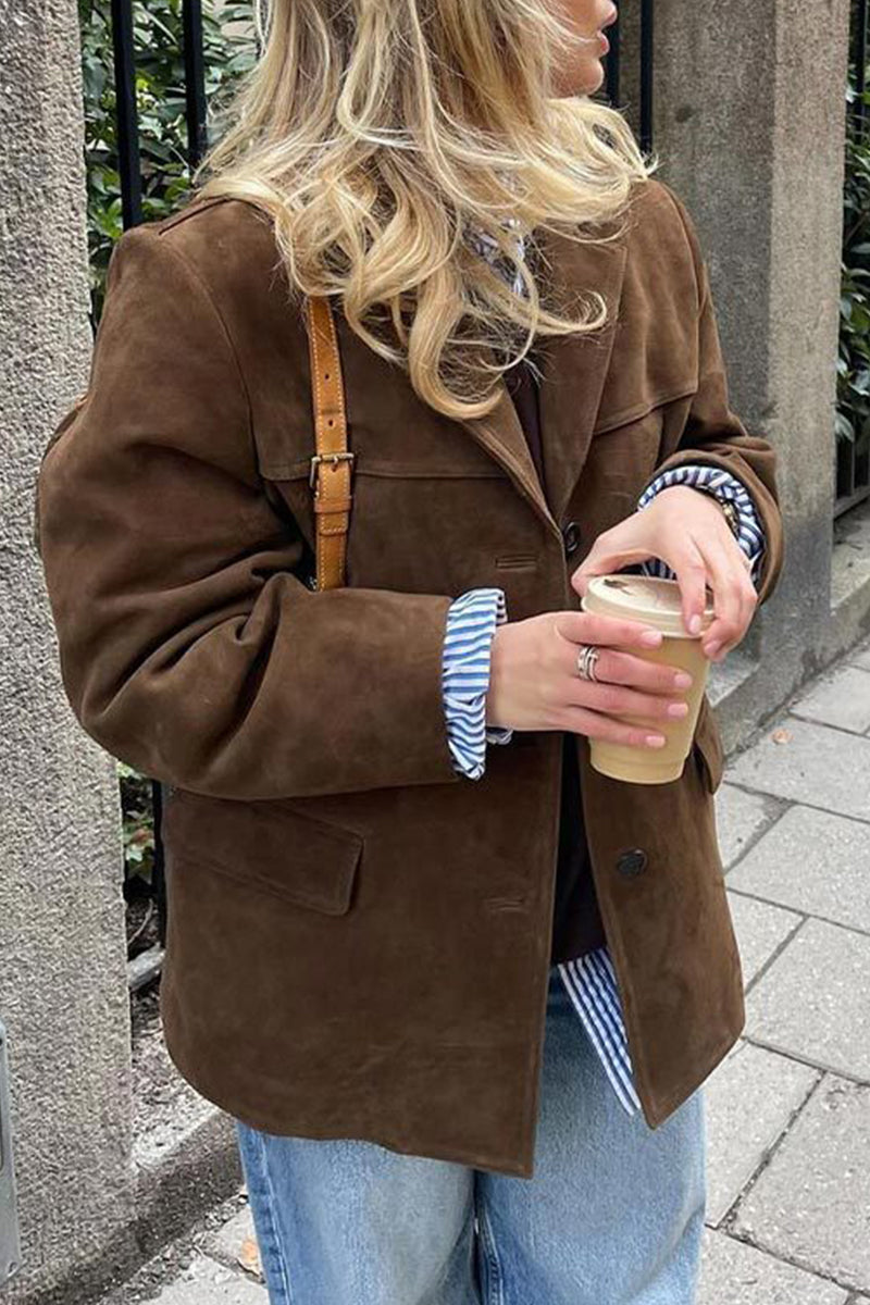 Gaby | Casual street buttons turn-down collar outerwear