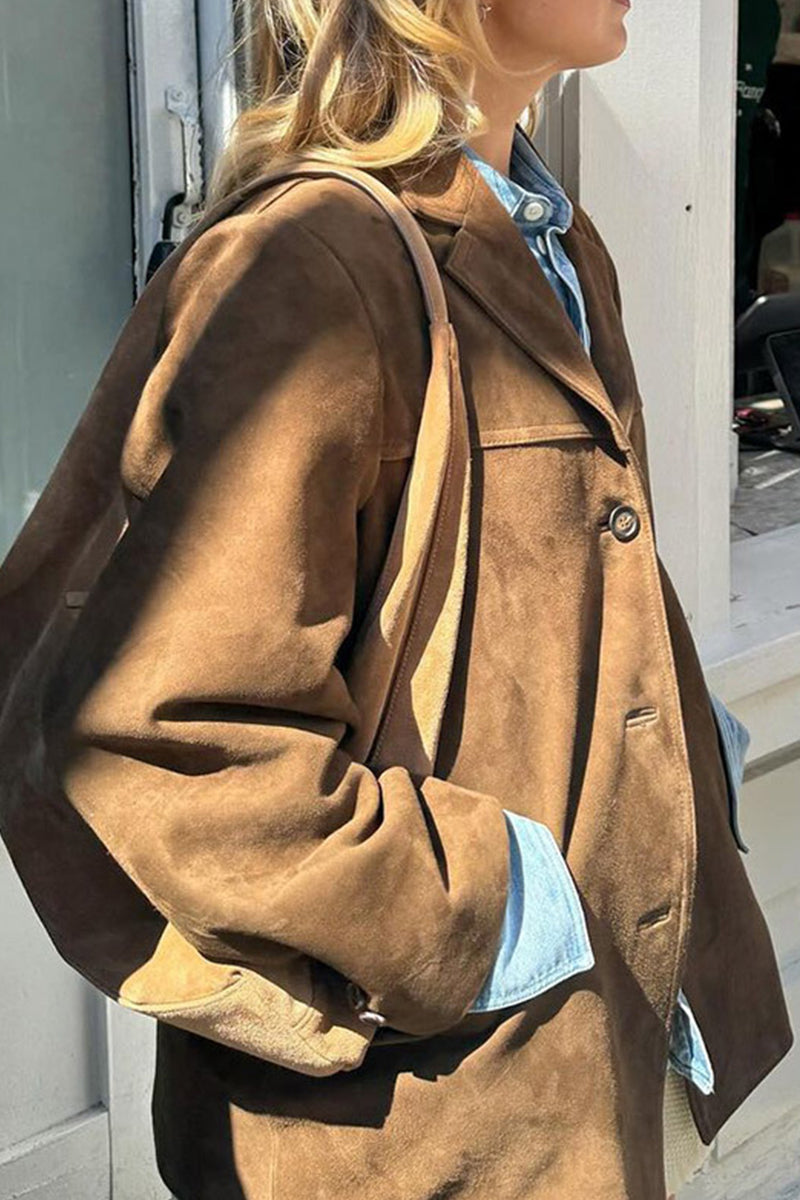 Gaby | Casual street buttons turn-down collar outerwear