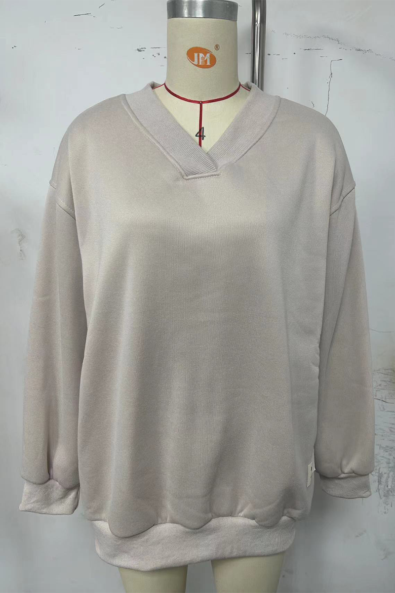 Esperanza | Casual daily patchwork V-neck hoodies