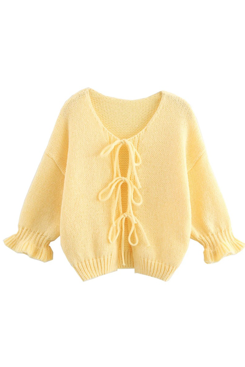 Evelyn | Casual outerwear with lace-up and V-neck