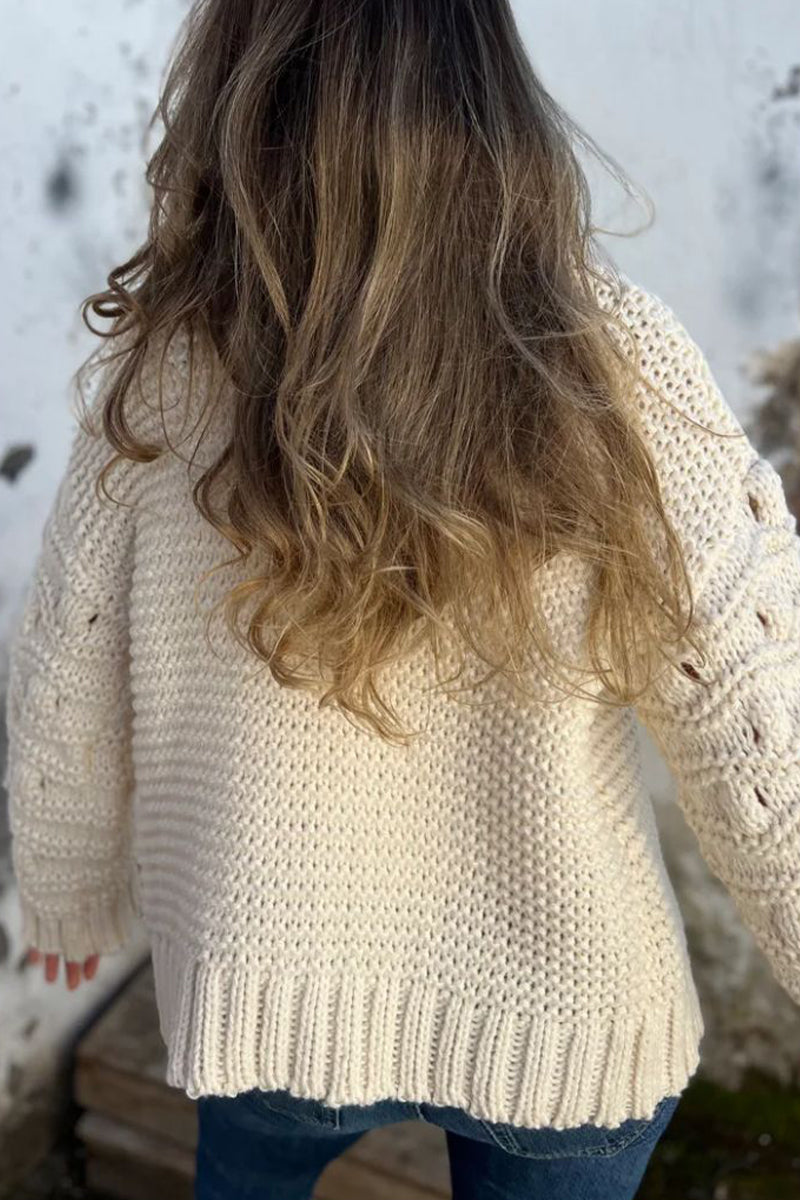 Felicidad | Casual solid color V-neck outerwear