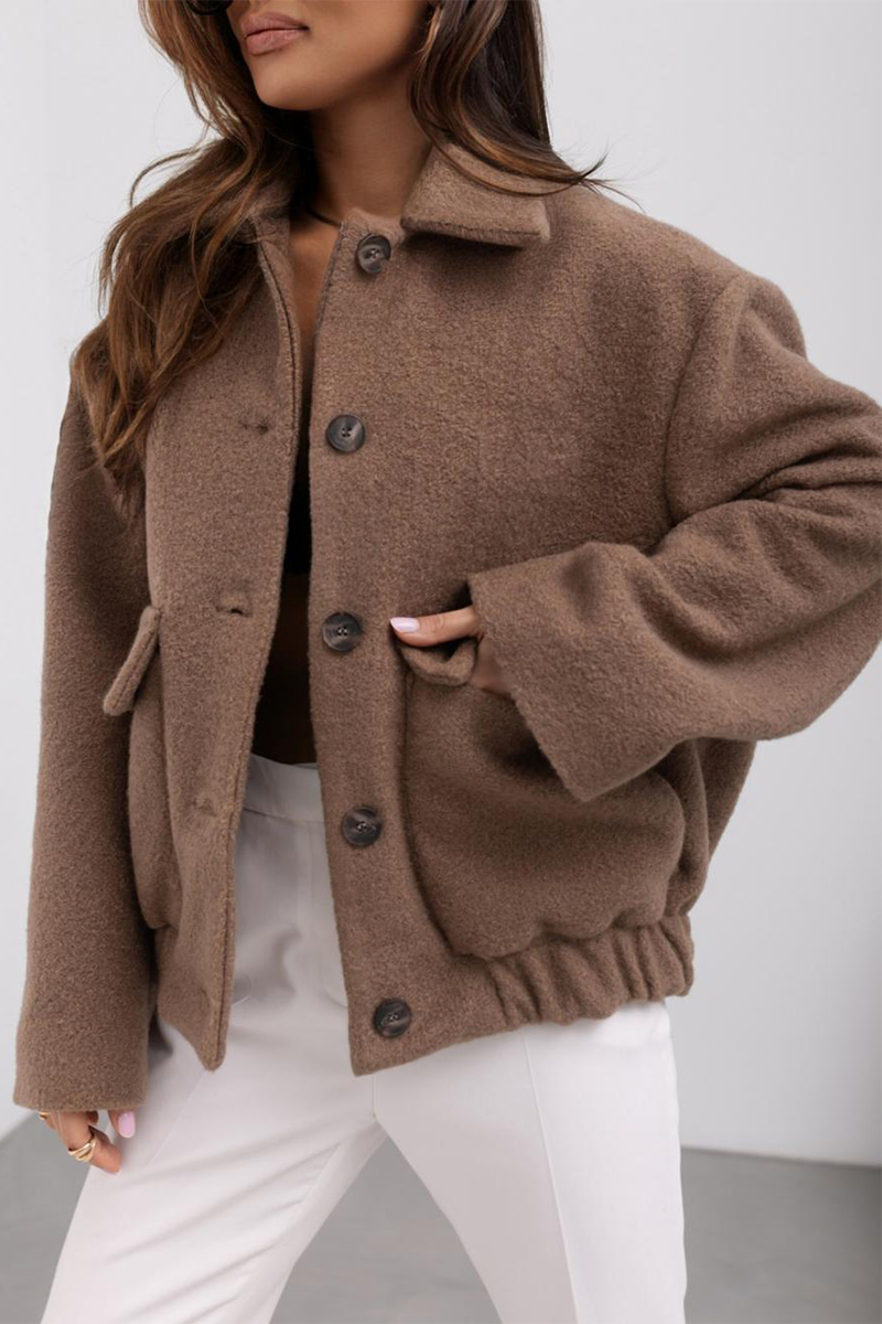 Franca | Street Daily zip turn-down collar long sleeve two-piece suit