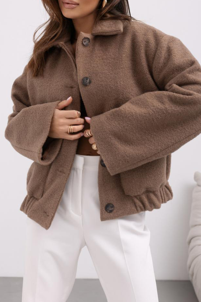 Franca | Street Daily zip turn-down collar long sleeve two-piece suit