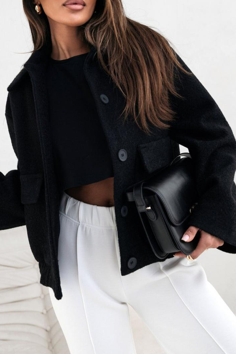 Franca | Street Daily zip turn-down collar long sleeve two-piece suit