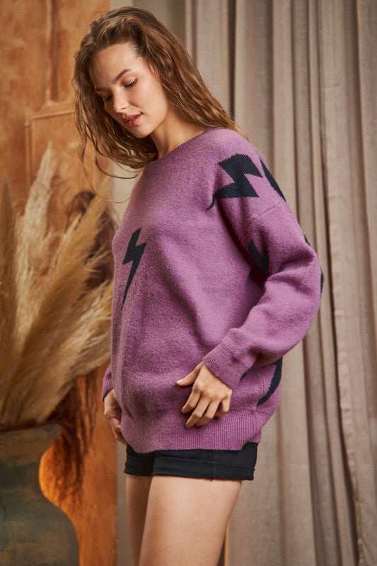 Petra | BOLT LONG SLEEVE CREW NECK SWEATER