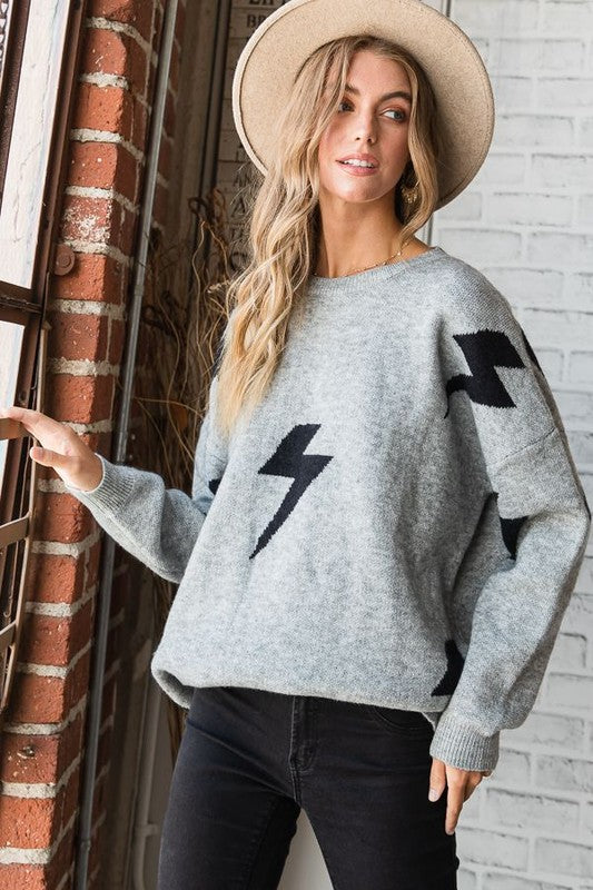 Petra | BOLT LONG SLEEVE CREW NECK SWEATER