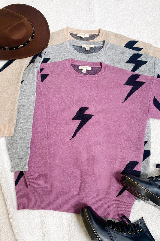 Petra | BOLT LONG SLEEVE CREW NECK SWEATER