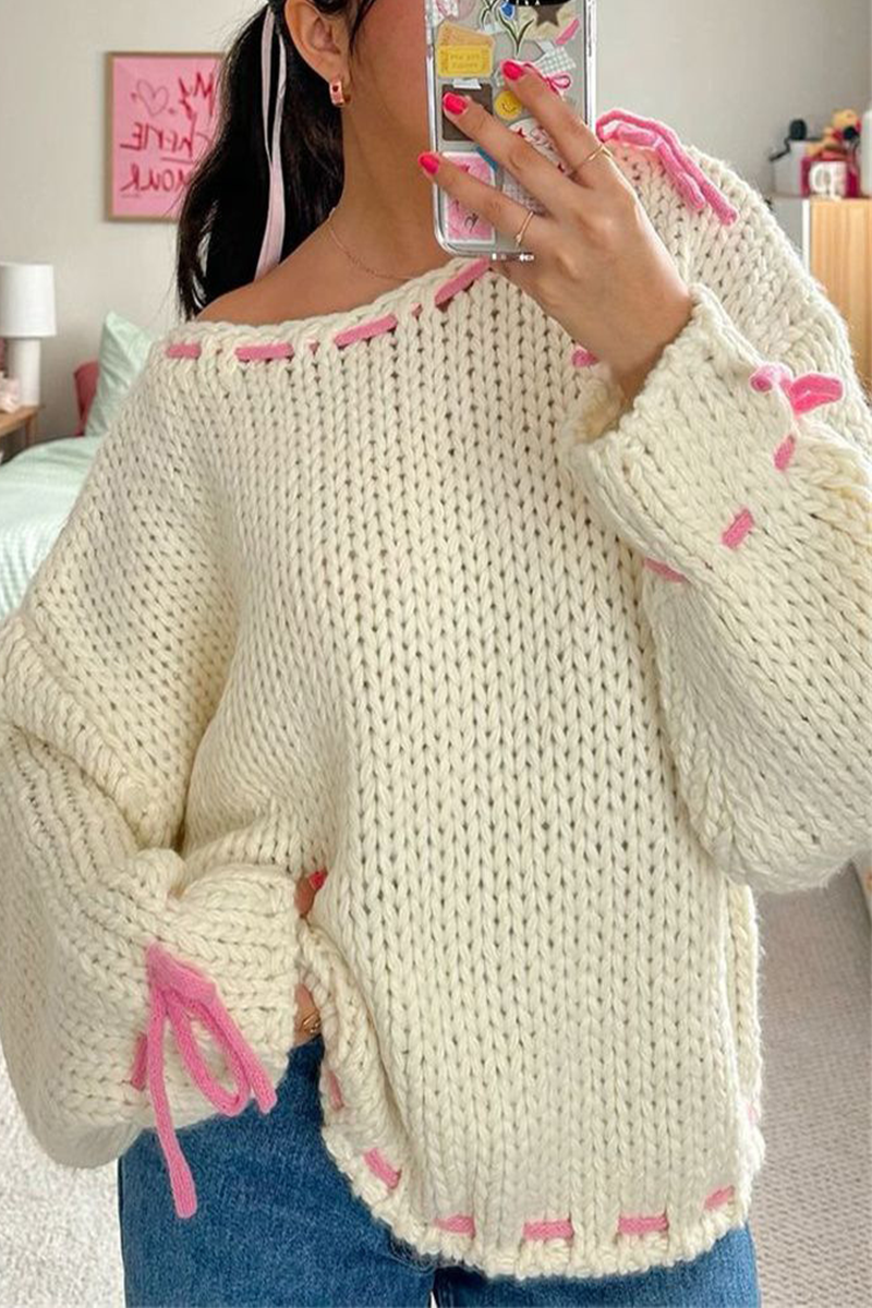 Gerd | Casual sweater with drawstring and O-neck