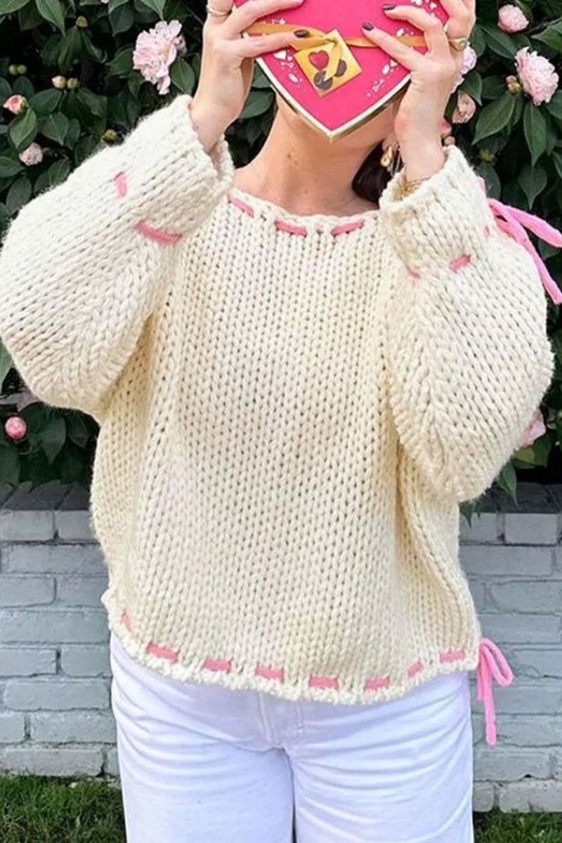 Gerd | Casual sweater with drawstring and O-neck