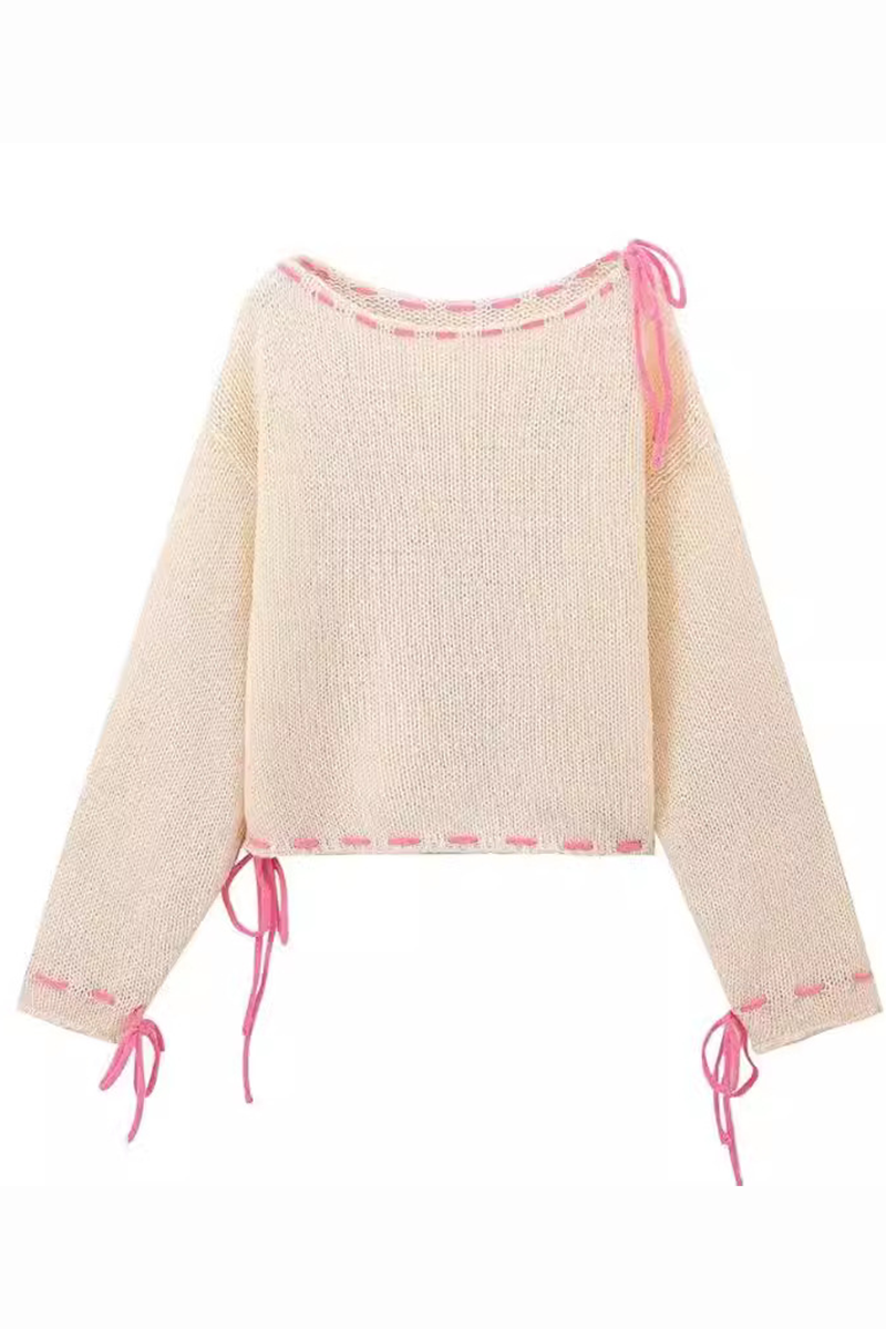 Gerd | Casual sweater with drawstring and O-neck