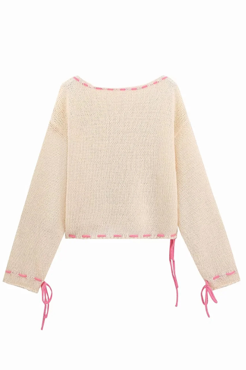 Gerd | Casual sweater with drawstring and O-neck