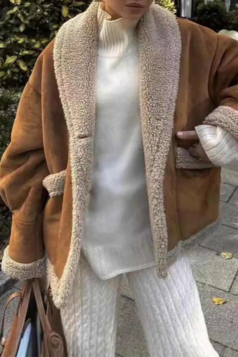Godelieve | Casual outerwear with pocket buttons and turn-down collar for everyday wear