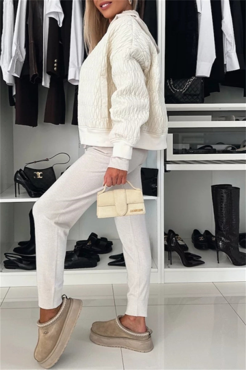 Helena | Casual, solid color outerwear with a stand-up collar and zipper