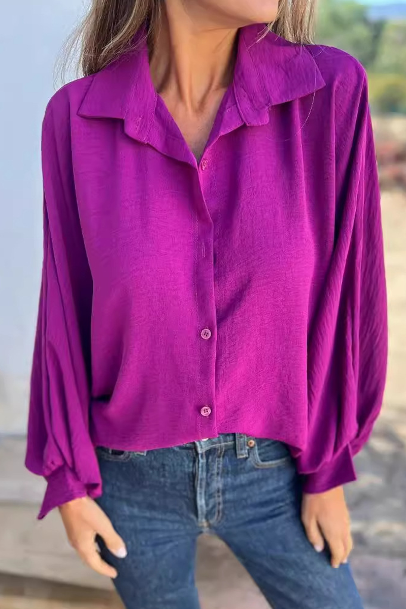Henny | Casual everyday blouses with buttons and turn-down collars
