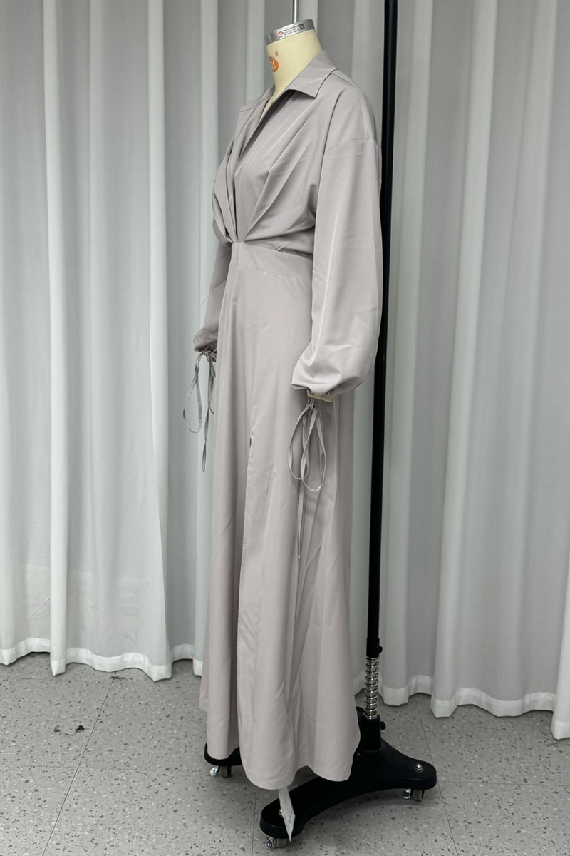 Ingrid | Sexy street dresses with backless slit, V-neck and one-tier skirt
