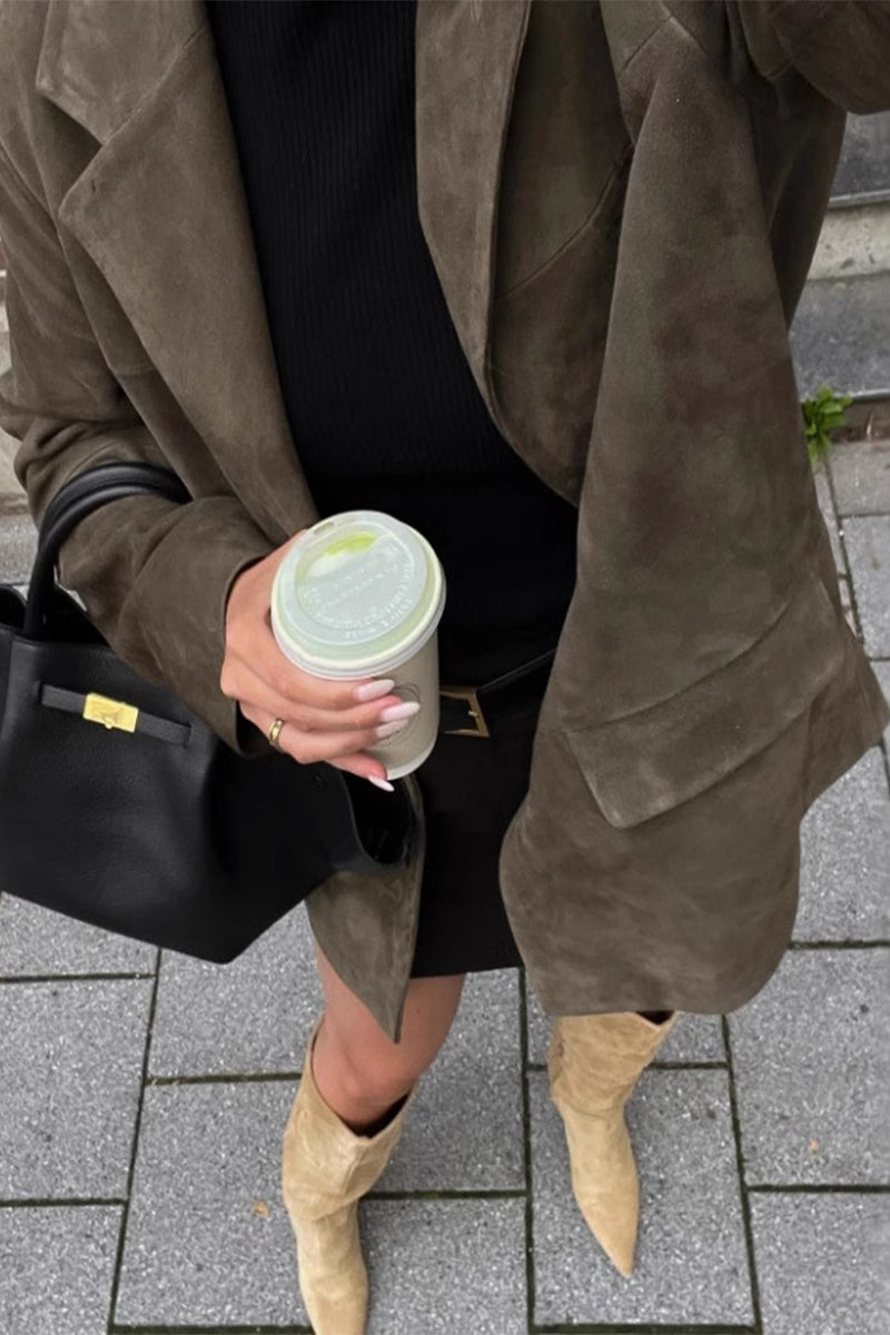 Gaby | Casual street buttons turn-down collar outerwear