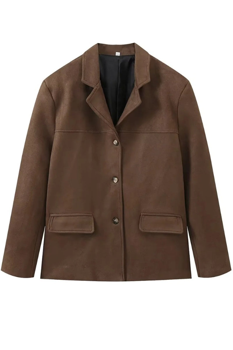 Gaby | Casual street buttons turn-down collar outerwear