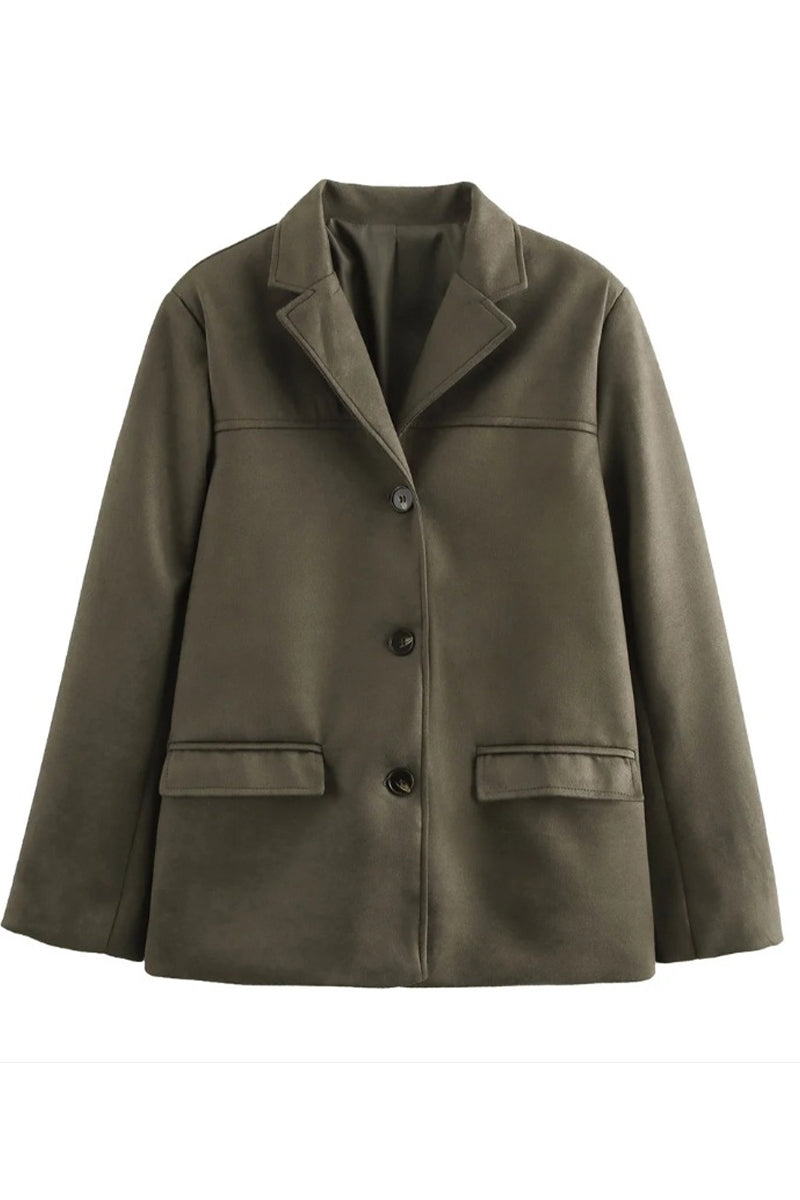 Gaby | Casual street buttons turn-down collar outerwear