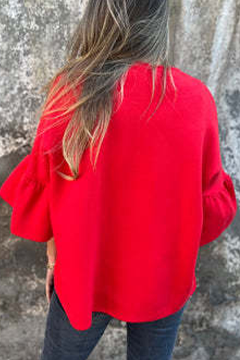 Ivana | Casual everyday outerwear with solid color ruffles